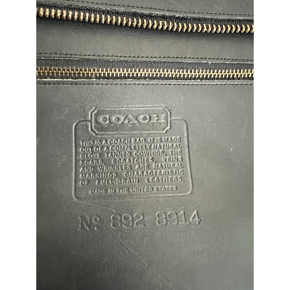 COACH Vintage 80’s Navy Leather 9820 Swagger Purse Bag Crossbody Made USA - Picture 12 of 12
